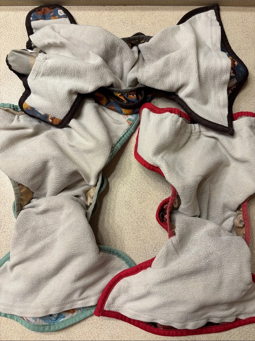 Adjustable Kids Modern Cloth Diapers set of 3, & 19 new burpee cloths